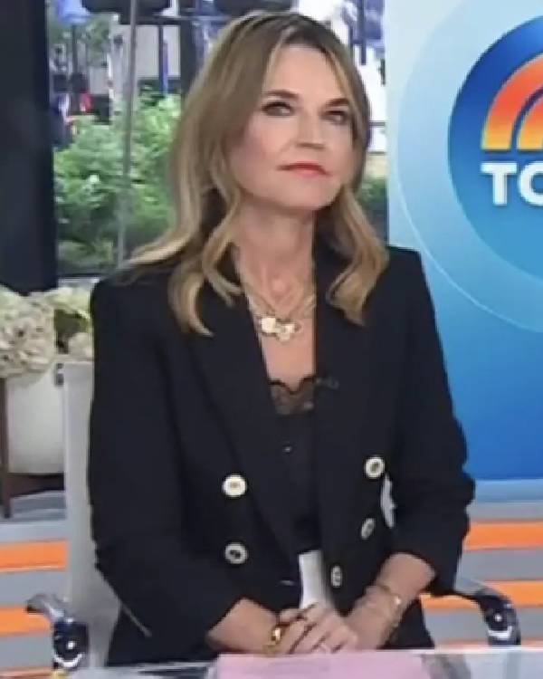 The Today Show 2025 Savannah Guthrie Ruched Sleeve Blazer Clanton Jacket