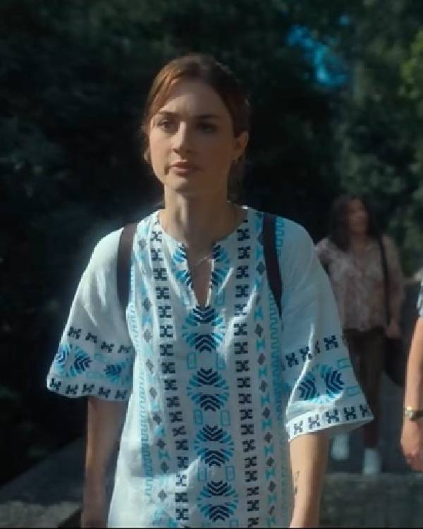 The Twisted Tale of Amanda Knox Grace Van Patten Embroidered Shirt Shopotiny