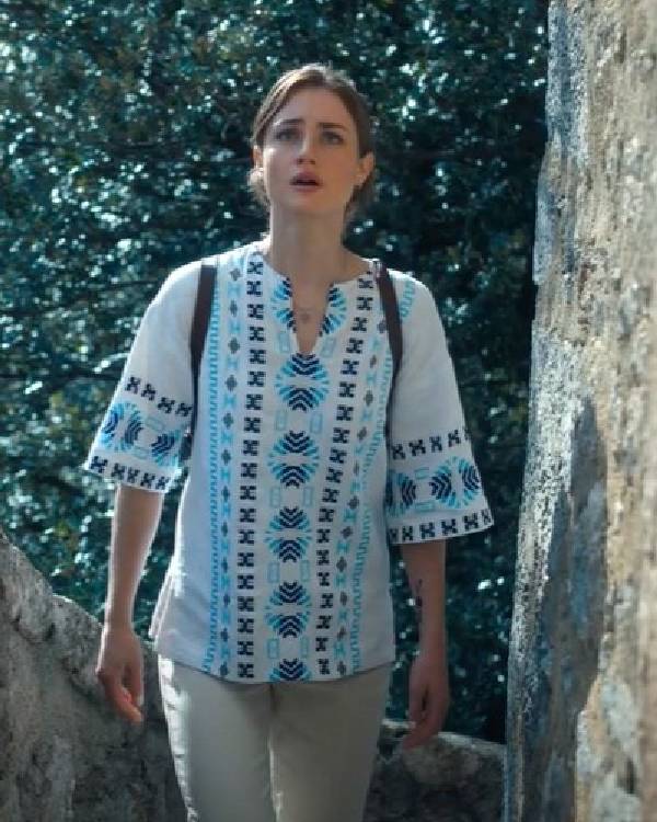 The Twisted Tale of Amanda Knox Grace Van Patten Embroidered Shirt Shopotiny
