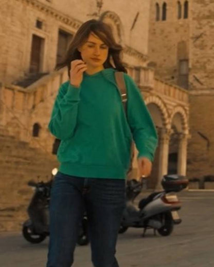 The Twisted Tale of Amanda Knox Grace Van Patten Green Hoodie Shopotiny