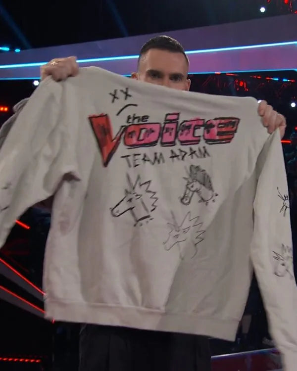 The Voice Season 27 Team Adam White Hoodie - back view