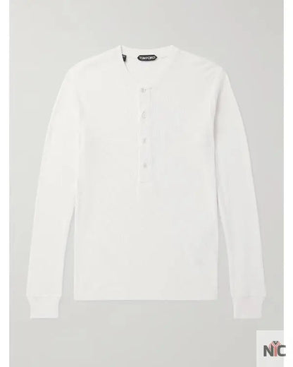 The Voice S28 Niall Horan White Ribbed Cotton Jersey Clanton Jacket