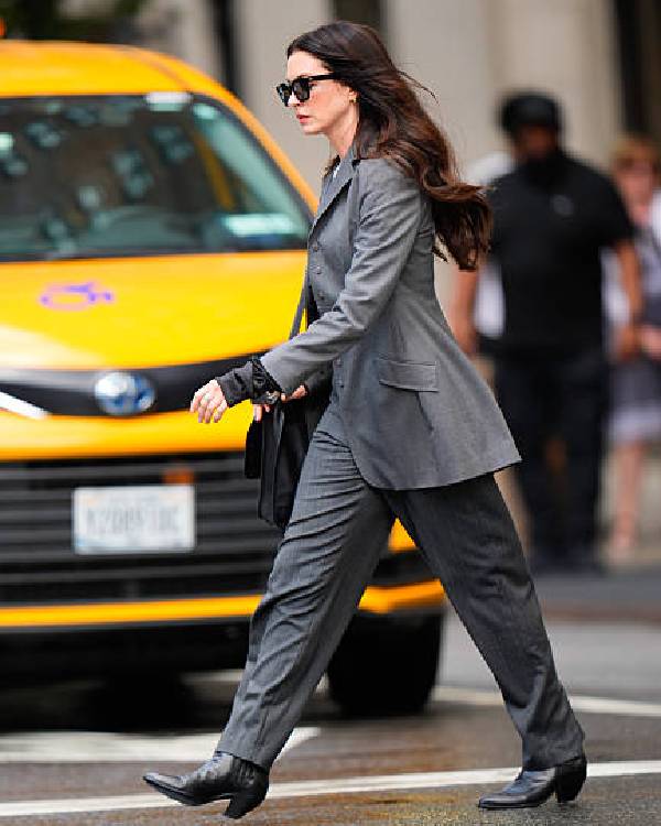 The Devil Wears Prada 2 Anne Hathaway Grey Coat Clanton Jacket