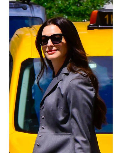 The Devil Wears Prada 2 Anne Hathaway Grey Coat Clanton Jacket
