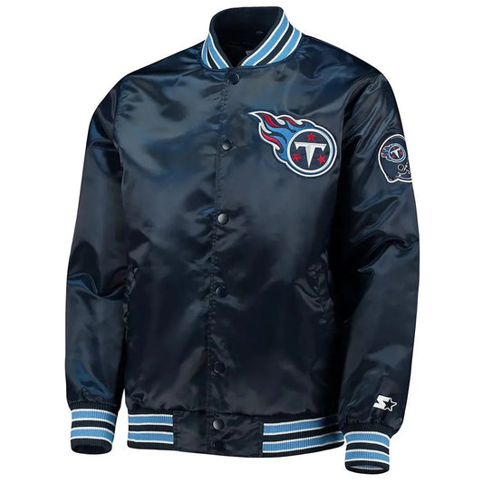 The Diamond Tennessee Titans Satin Navy Jacket