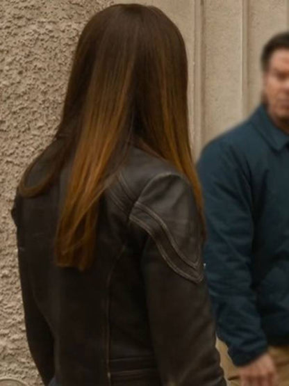 The Family Plan 2 Michelle Monaghan Black Leather Jacket