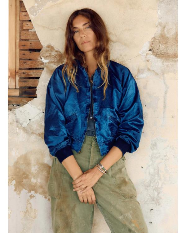 The Four Seasons S02 Kerri Kenney Blue Satin Jacket WorthVee