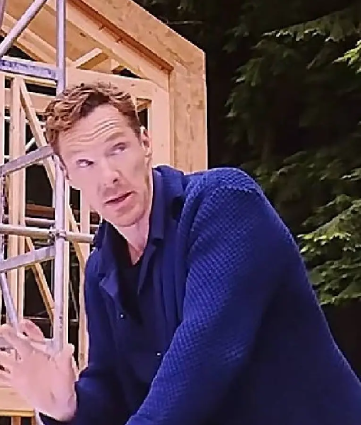 The Roses Benedict Cumberbatch Blue Crochet Coat