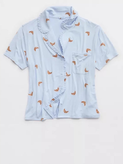The Valley S3 Janet Caperna Croissant Print Shorts Set