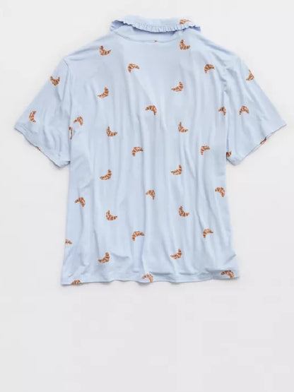 The Valley S3 Janet Caperna Croissant Print Shorts Set