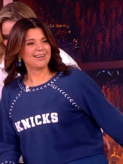 The View 2026 Ana Navarro Knicks Blue Sweater