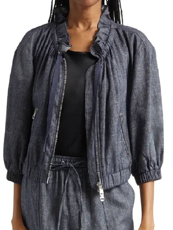The View 2026 Joy Behar Gray Ruffle Neck Jacket