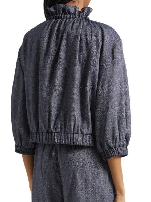 The View 2026 Joy Behar Gray Ruffle Neck Jacket