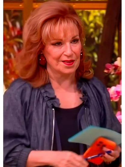 The View 2026 Joy Behar Gray Ruffle Neck Jacket