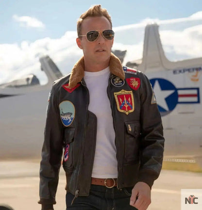 Top Gun-2 Leather Flight Jacket Clanton Jacket
