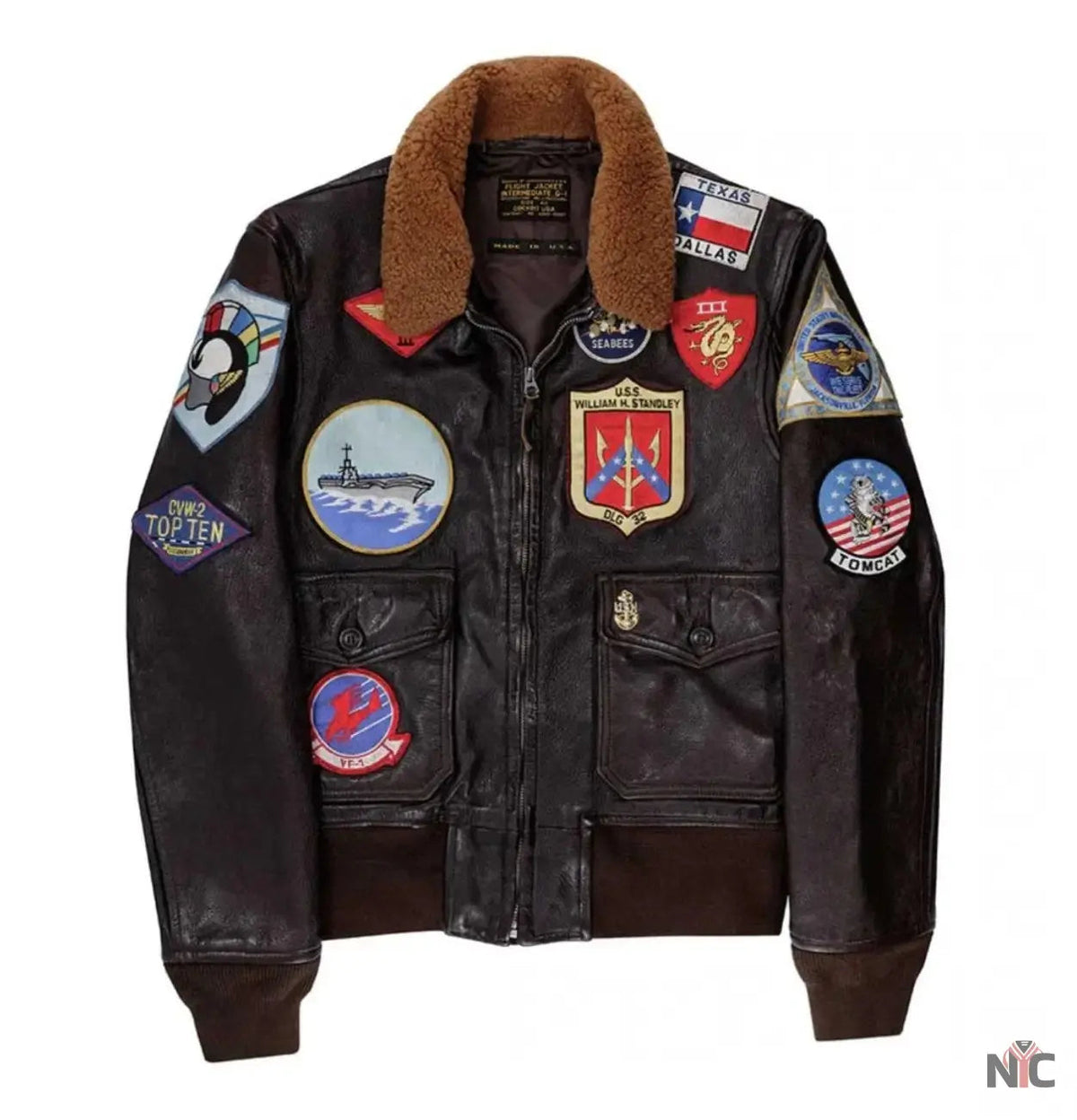 Top Gun-2 Leather Flight Jacket Clanton Jacket