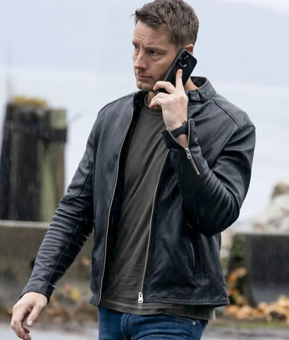 Tracker S2 Justin Hartley Black Leather Jacket
