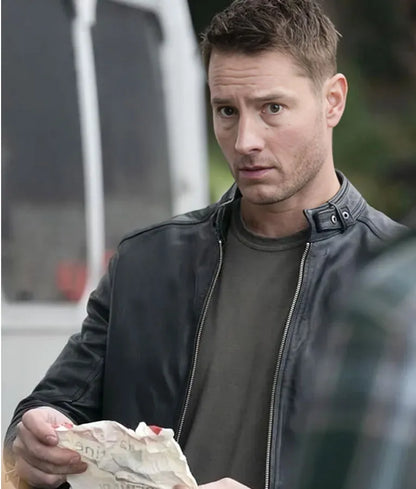 Tracker S2 Justin Hartley Black Leather Jacket