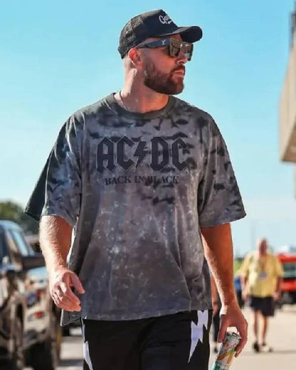 Travis Kelce ACDC Back In Black T-Shirt USA Jackets