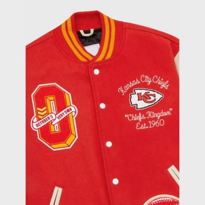 OVO NFL Kansas City Chiefs Varsity Jacket - side view