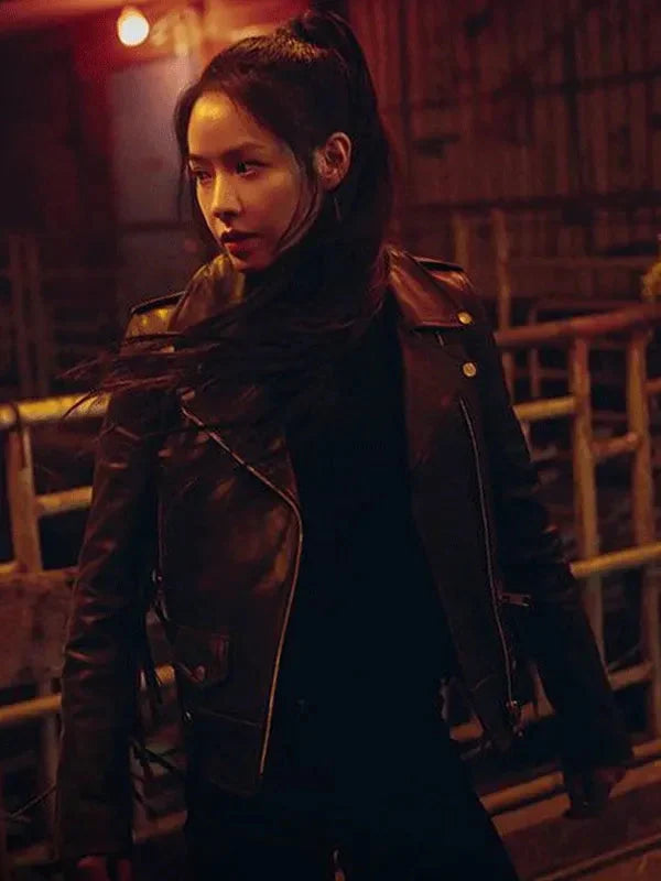 Twelve S01 Lee Joo-bin Black Biker Jacket Clanton Jacket