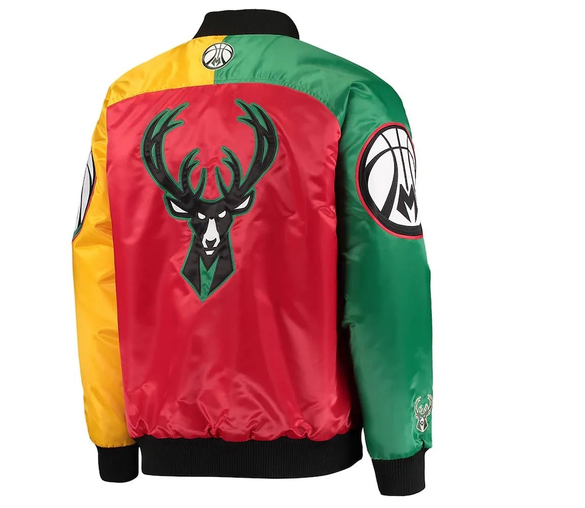 Ty Mopkins Milwaukee Bucks Satin Jacket - back view