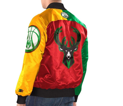 Ty Mopkins Milwaukee Bucks Satin Jacket - detail view