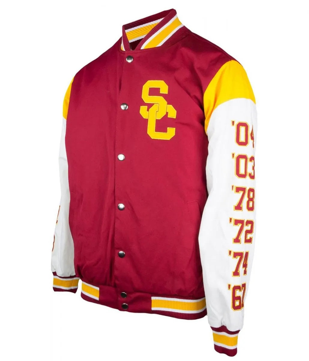USC Trojans Cardinal 11x National Champions Varsity Jacket