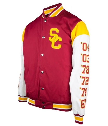 USC Trojans Cardinal 11x National Champions Varsity Jacket