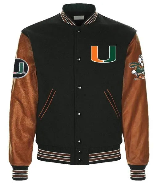 University of Miami Hurricanes Varsity Jacket - side view