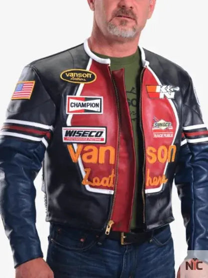 Vanson Star Leather Jacket Clanton Jacket