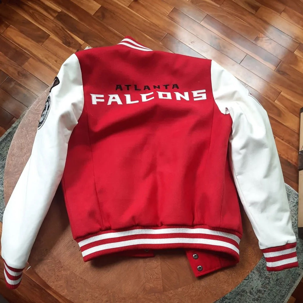 Atlanta Falcons Varsity Jacket - back view