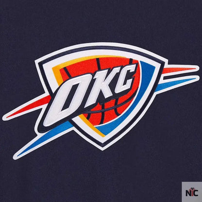 Varsity Oklahoma City Thunder Navy Wool Jacket Clanton Jacket