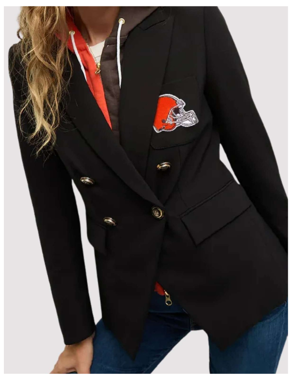 Veronica Beard x NFL Dickey Cleveland Browns Jacket - back view