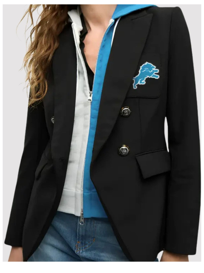 Veronica Beard x NFL Dickey Detroit Lions Jacket - back view