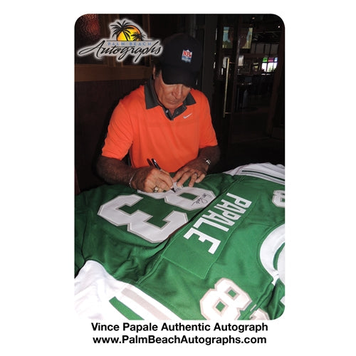 Vince Papale Autographed Philadelphia Eagles (Green #83) Custom Jersey - Beckett WorthVee