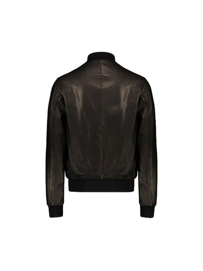 Vintage Black A-1 Flight Lambskin Leather Bomber Jacket