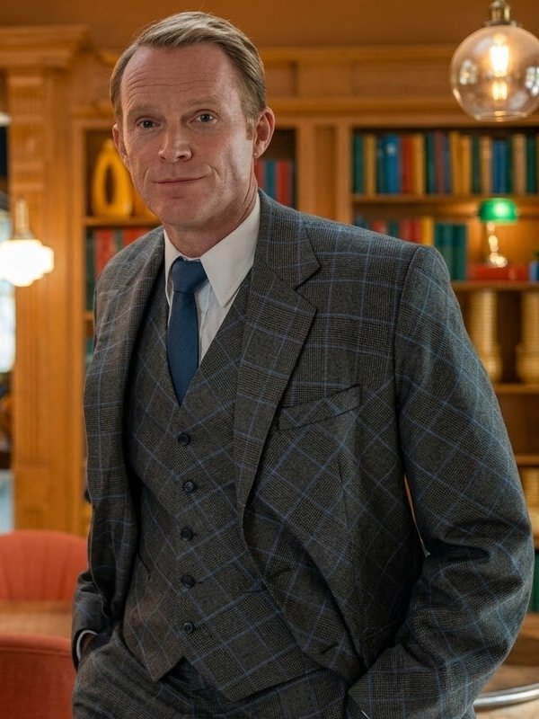 Paul Bettany VisionQuest 2026 Check Suit - side view
