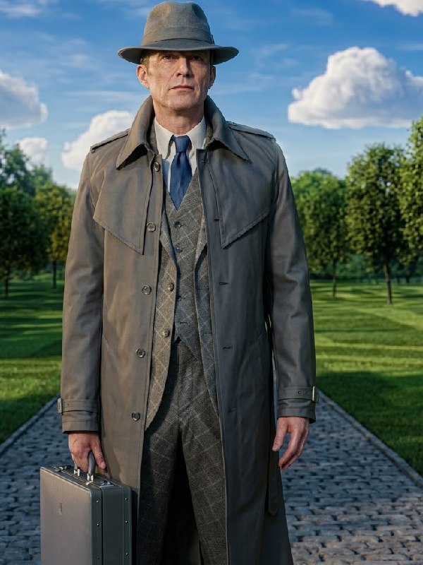 Paul Bettany VisionQuest 2026 Trench Coat - side view