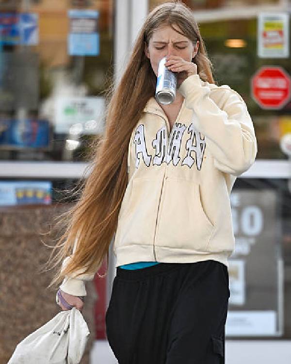 Vivian Jenna Wilson Beige Hoodie