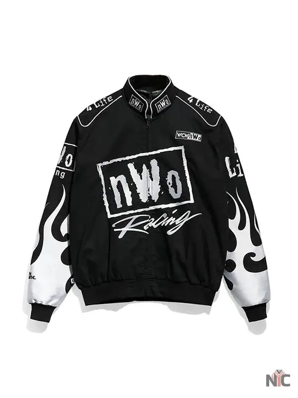 WCW New World Order Black Bomber Jacket Clanton Jacket