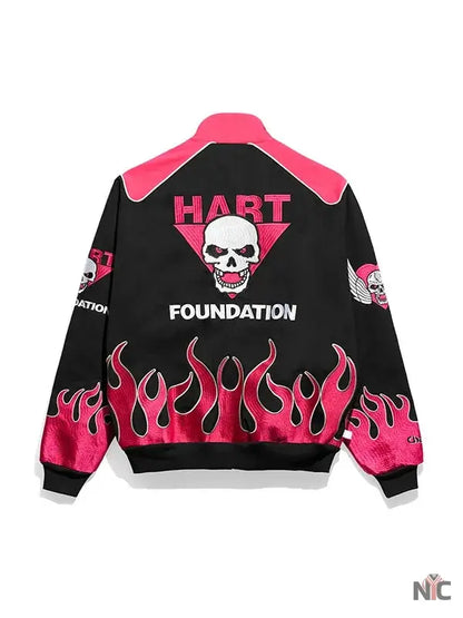WWE The Hart Foundation Racing Jacket Clanton Jacket