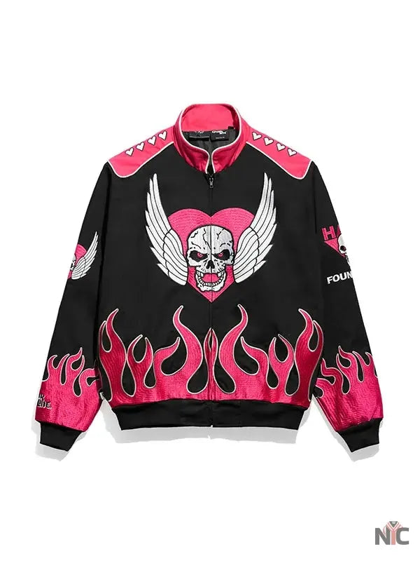 WWE The Hart Foundation Racing Jacket Clanton Jacket