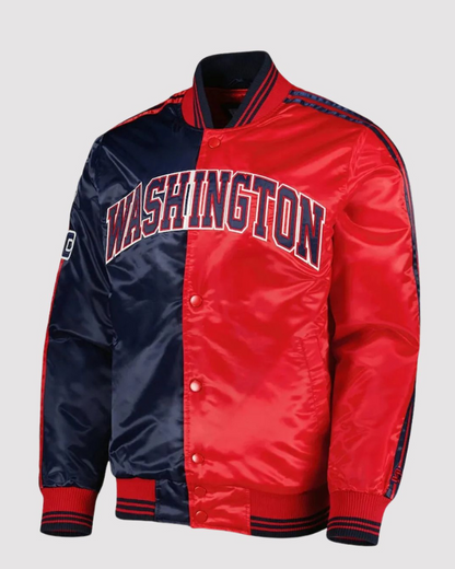 Washington Wizards Fast Break Satin Varsity Jacket