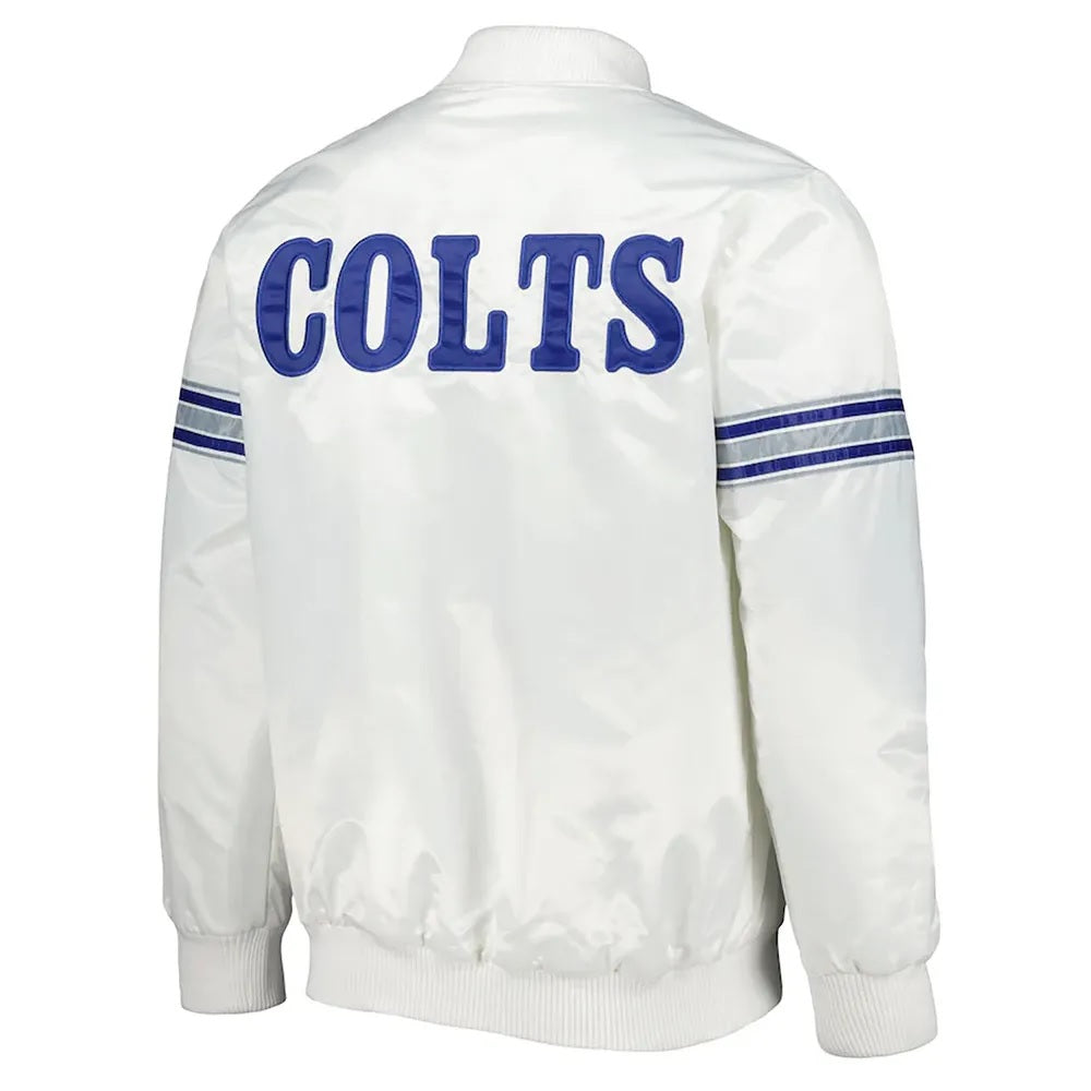 Indianapolis Colts The Power Forward Satin Jacket - detail view