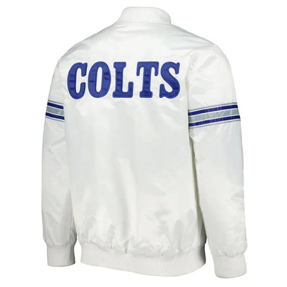 Indianapolis Colts The Power Forward Satin Jacket - detail view