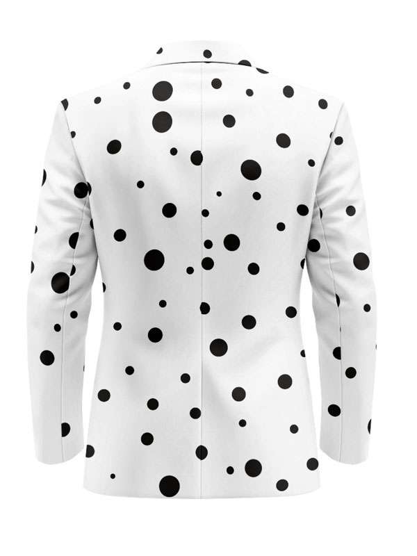 Casual White Polka Dot Blazer - view 2