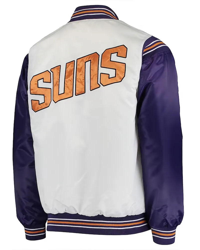 White Purple Phoenix Suns Renegade Jacket - back view