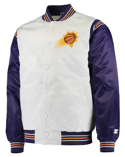 White Purple Phoenix Suns Renegade Jacket