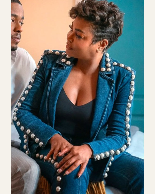 Taraji P. Henson Why Did I Get Married Again Embellished Denim Jacket